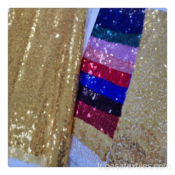 tulle luxe 3 mm paillettes robe nuptiale en dentelle tissu en maille personnalisée tissu de paillettes bleues pour robe de mariée